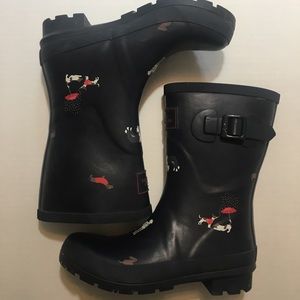 Joules Molly Mid Navy Blue Rain Boots
